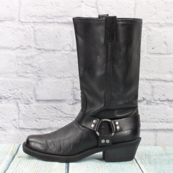 Cabela's Shoes - *Cabela's Black Leather Mid Calf Square Toe Harness Motorcycle Boots Size